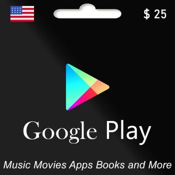 Google Play gift code (Email Delivery - US Only) $25