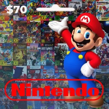 Nintendo eShop Gift Card USD $70