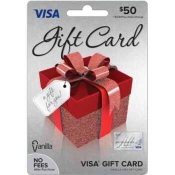 $50 Visa prepaid card