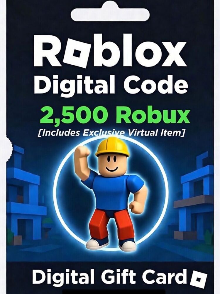 Roblox Digital Gift Card - 2,500 Robux [Includes Exclusive Virtual Item] [Digital Code]
