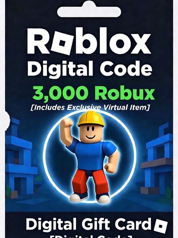 Roblox Digital Gift Card - 3,000 Robux [Includes Exclusive Virtual Item] [Digital Code]