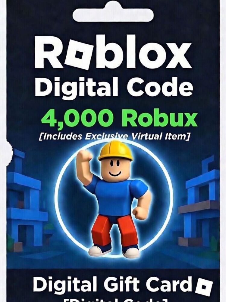 Roblox Digital Gift Card - 4,000 Robux [Includes Exclusive Virtual Item] [Digital Code]