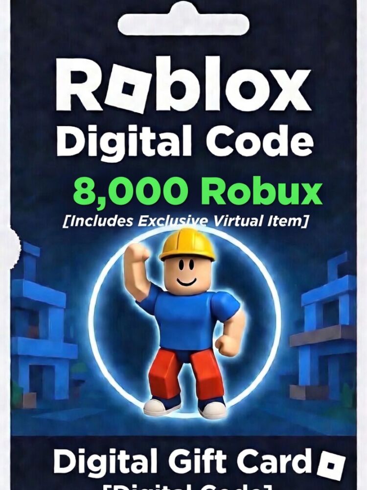 Roblox Digital Gift Card - 8,000 Robux [Includes Exclusive Virtual Item] [Digital Code]