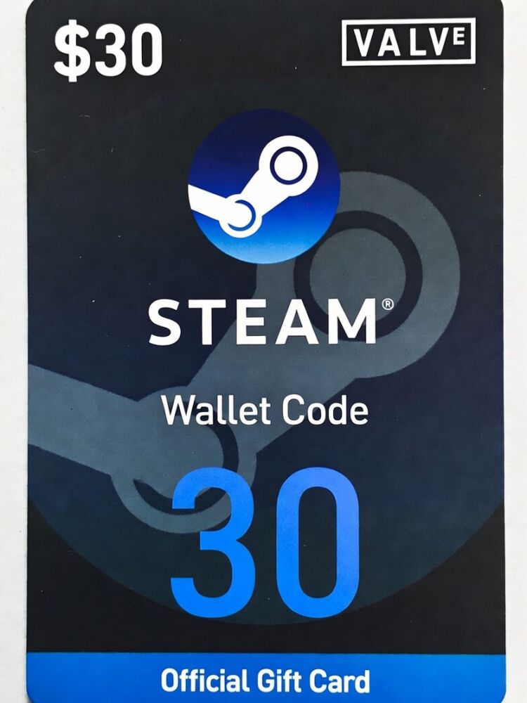 Steam Wallet Code USD $30