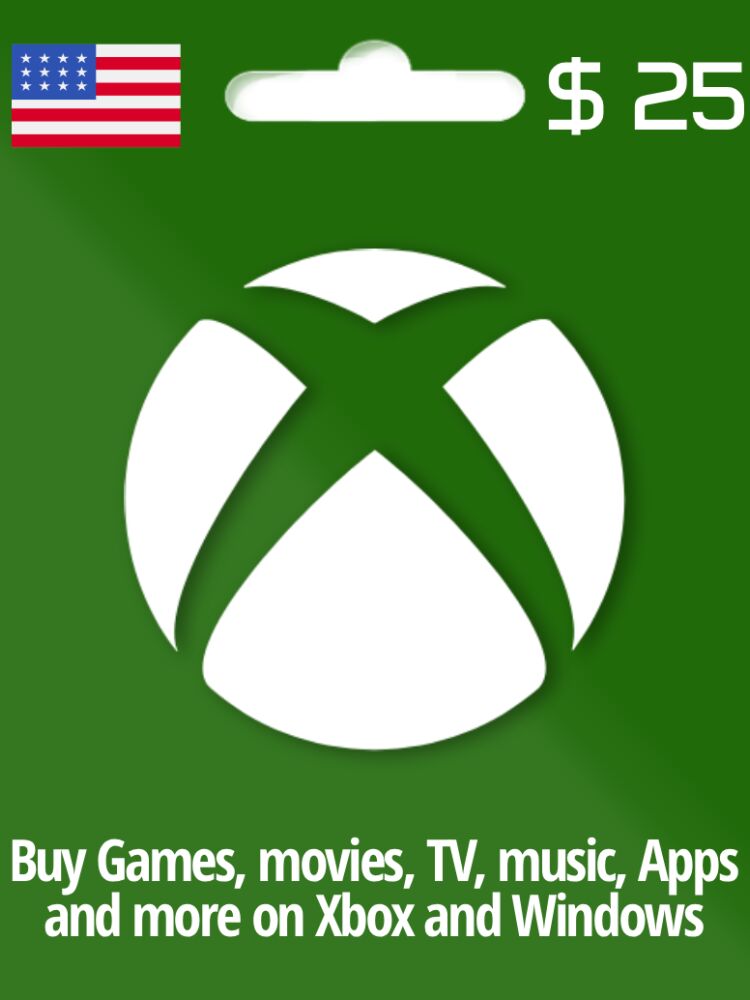 Xbox Gift Card USD $25 - Digital Code